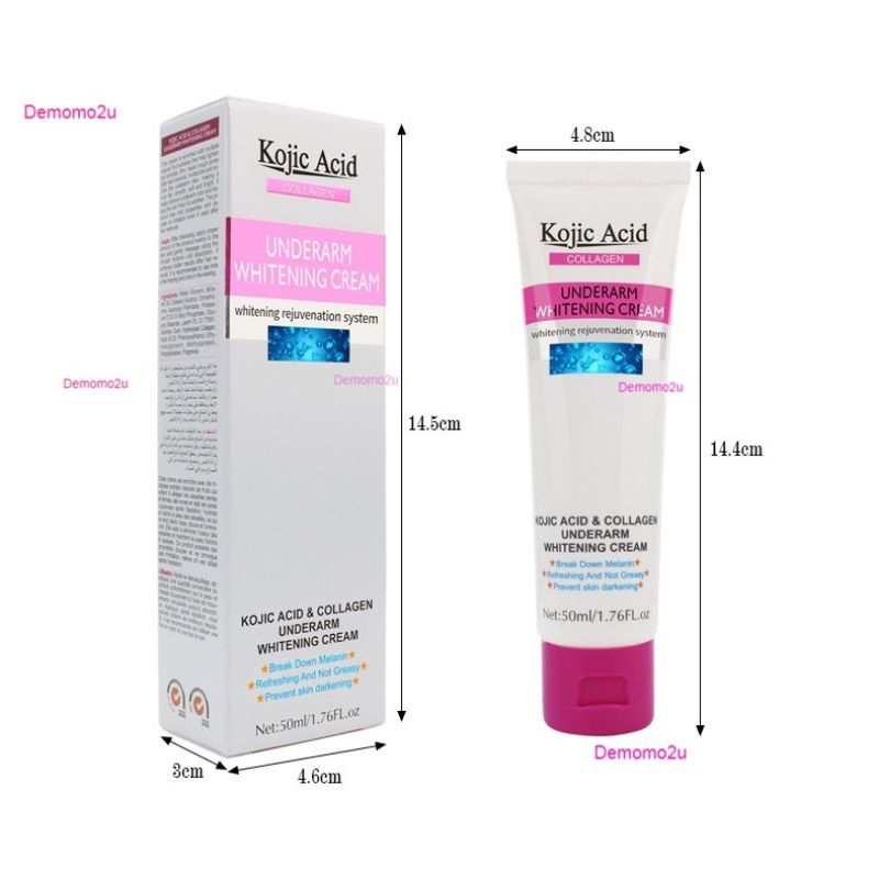 Kojic Acid Collagen Whitening Cream Body Armpit Knee Private Part