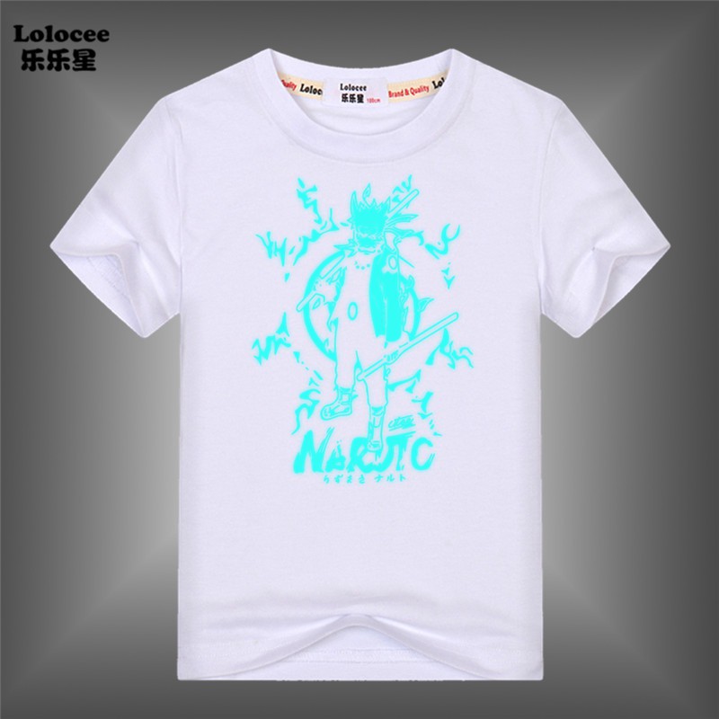 Boys Uzumaki Sasuke Uchiha Naruto Short Sleeve Summer T Shirt Anime Tops Tee Glow In The Dark Shirt Shopee Malaysia - sasuke kid shirt roblox