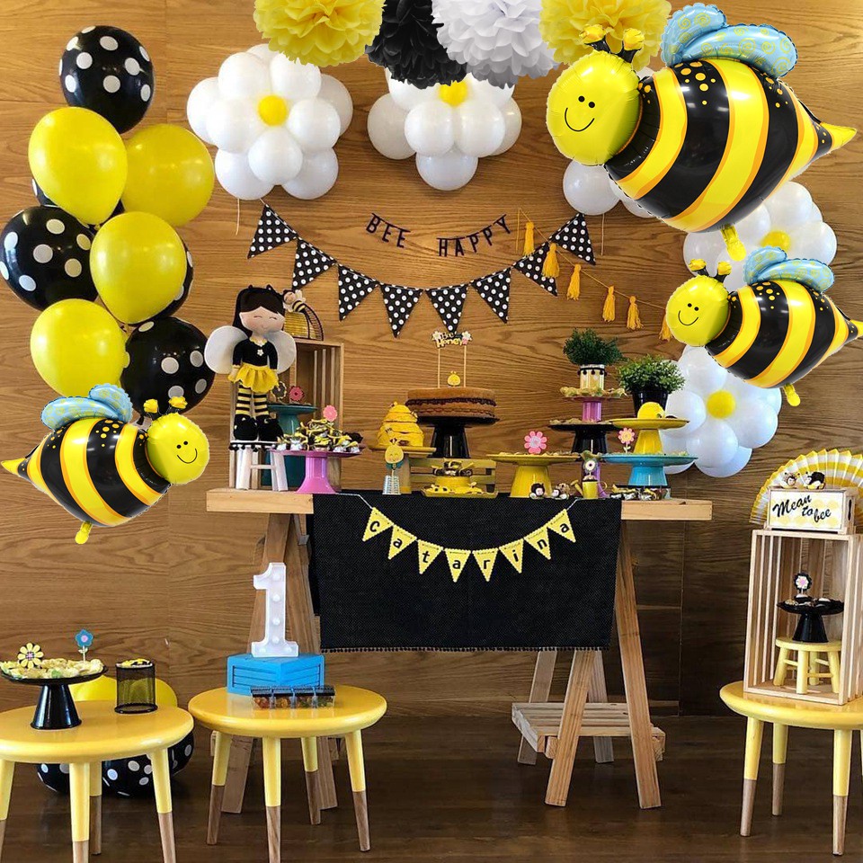 Honeybee Series Balloons Bee Paper Banner Baby Shower Kids Gift