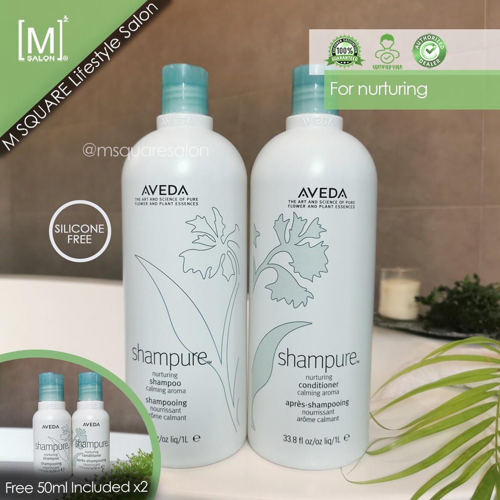 Aveda Shampure Nurturing Shampoo 1l And Conditioner 1l Set Free Shampure Travel Set Shopee 9324