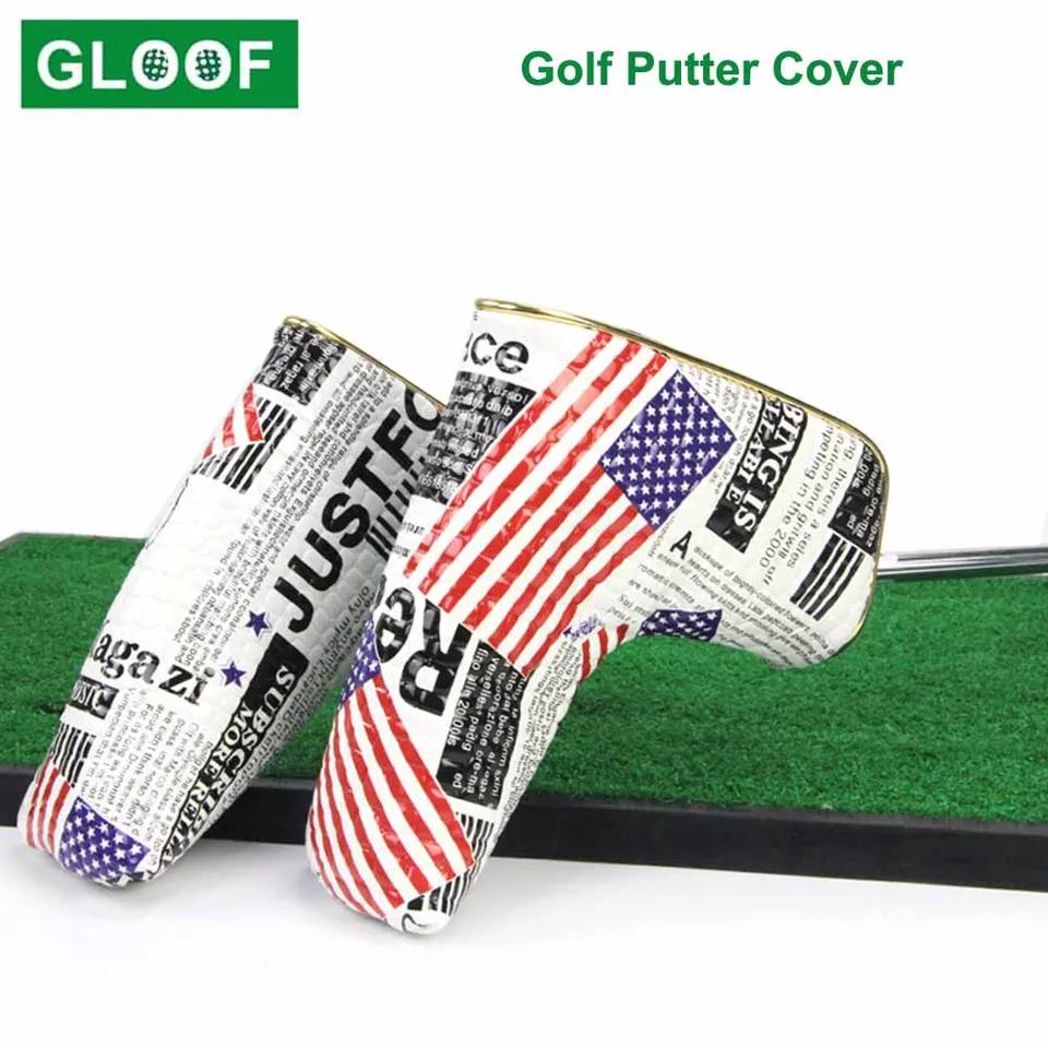 1Pcs Golf Blade Putter Cover Creative USA Flag Golf Putter Headcover with Easy Lock-in and Off Closure