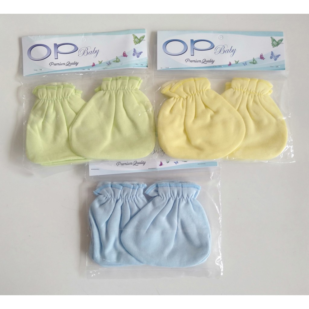 solid color baby mittens