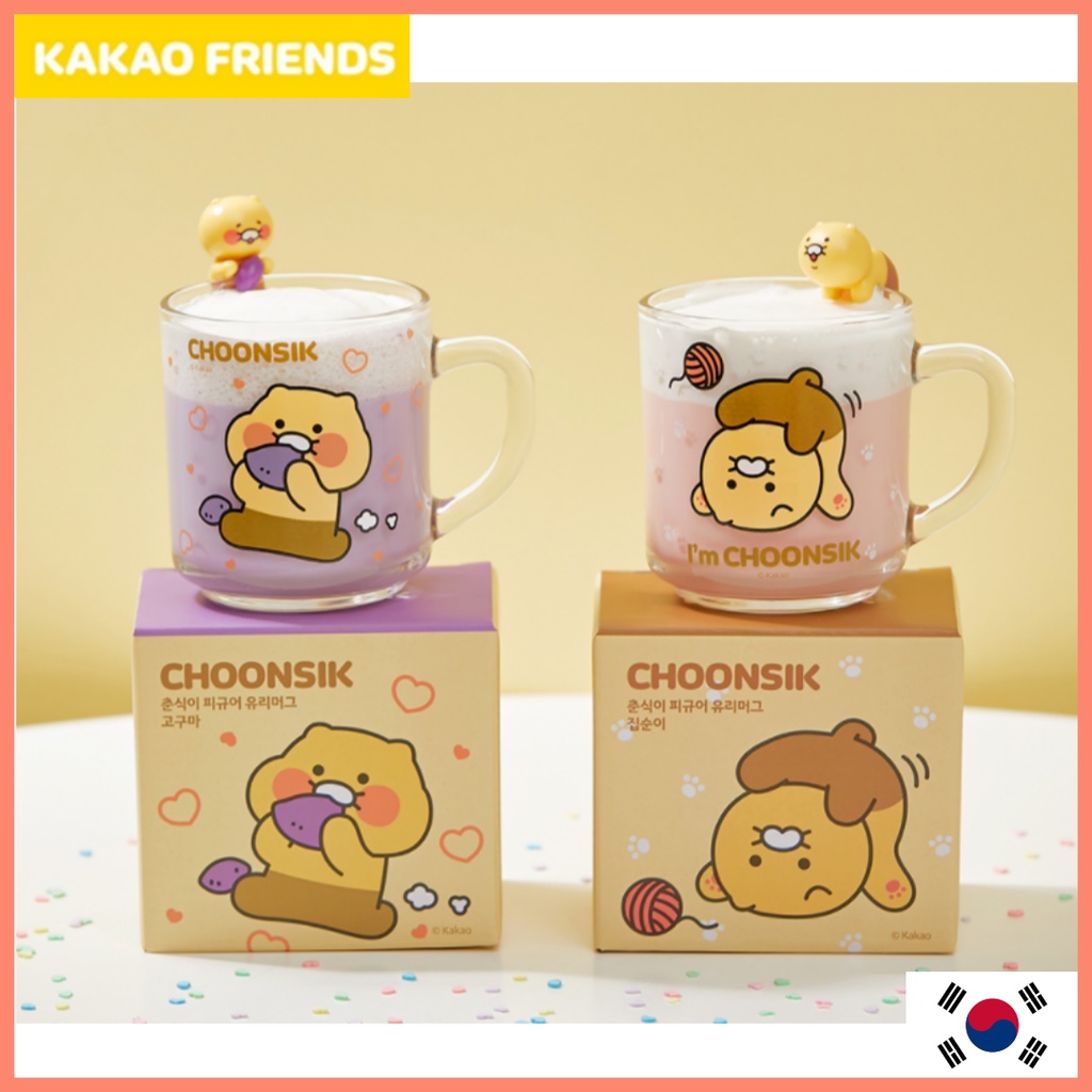 Kakao Friends Choonsik Glass Mug 305ml Kakao Friends Mug Kakao Friends Cup Choonsik Figure 4417