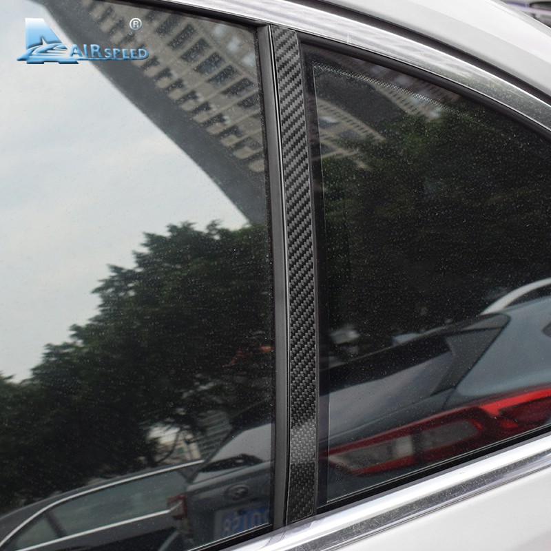 Details about   Real Carbon Fiber Window B C Pillars Cover Car Body Trim For BMW E46 E90 F30 F10