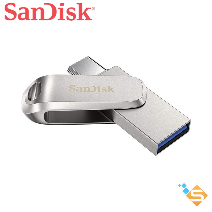 SanDisk Ultra Dual Drive Luxe USB Type-C & Type-A OTG 128GB (Pemacu Kilat Logam)