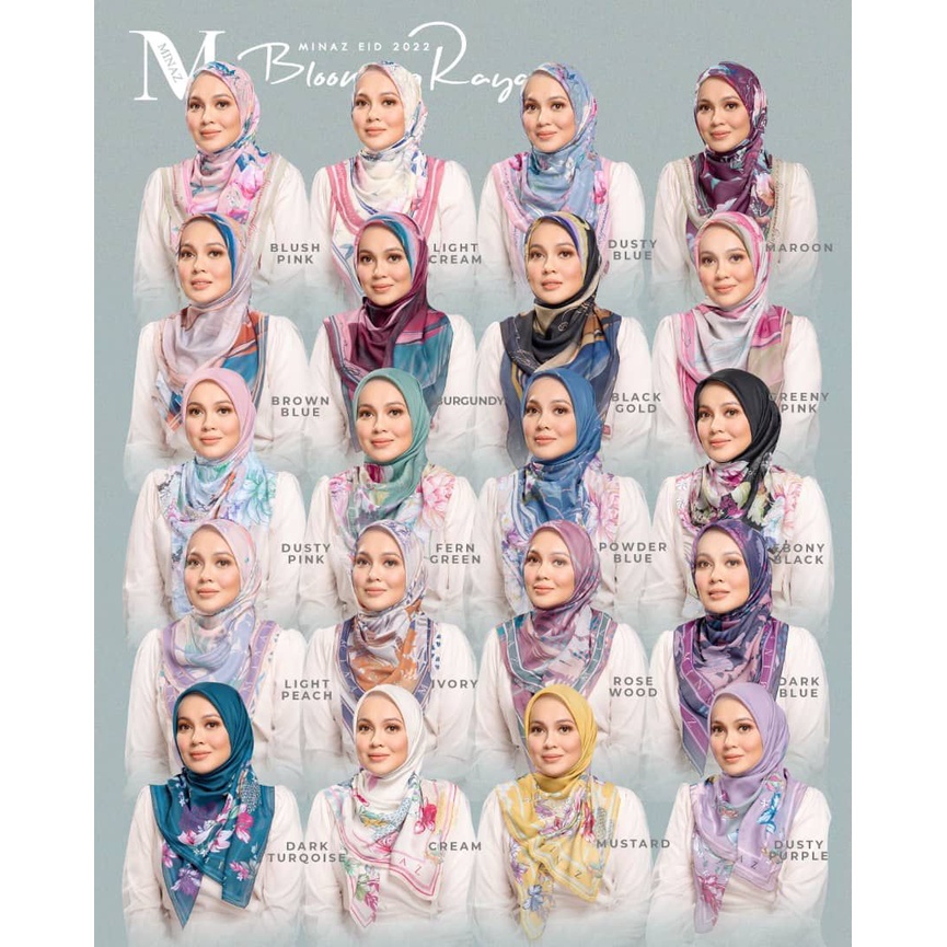 Tudung Viral Minaz Hijab Tudung Blossom Series Senang Bentuk Tudung ...