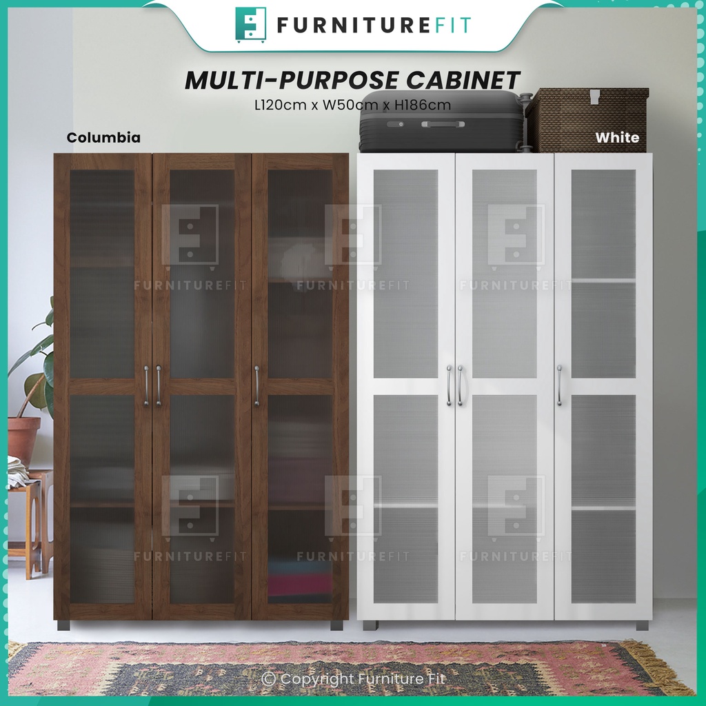FurnitureFit 3 Doors Wardrobe / Almari Baju / Dapur / Kitchen