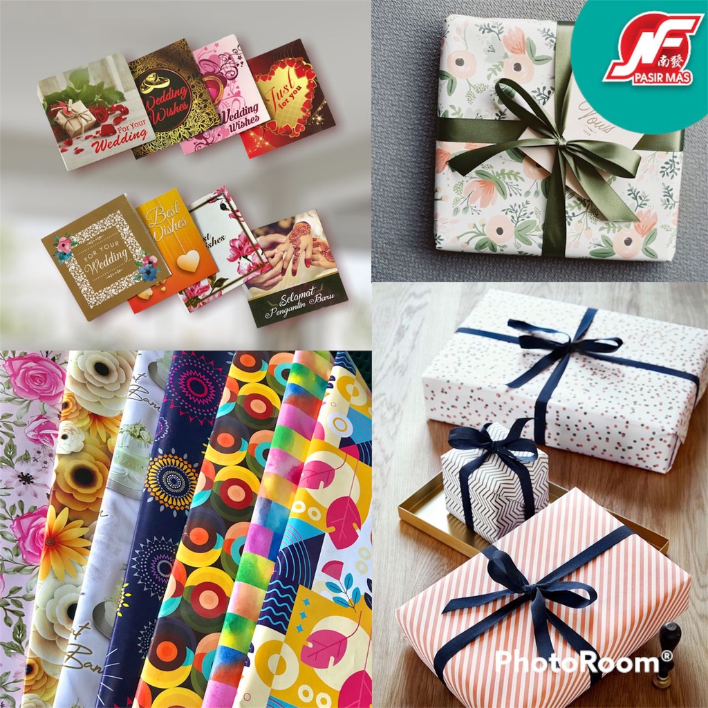 GIFT BIRTHDAY FLOWER WRAPPING PAPER BOUQUET KERTAS PEMBALUT HADIAH ...