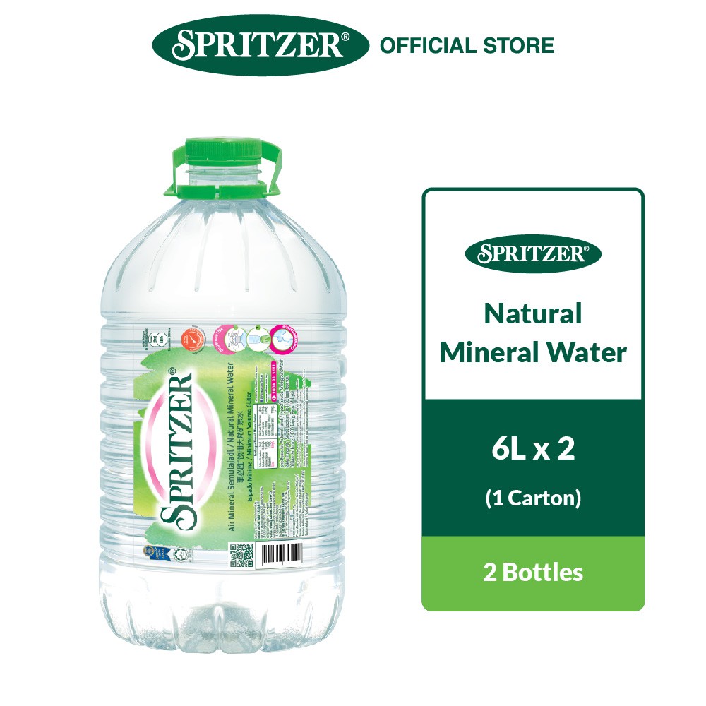 Spritzer Natural Mineral Water (6L X 2)