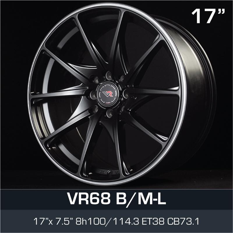 Ad 17 Inch 7 5jj 4x100 4x114 3 Et38 Ori Car Sport Rims Wheels Vr68 Shopee Malaysia