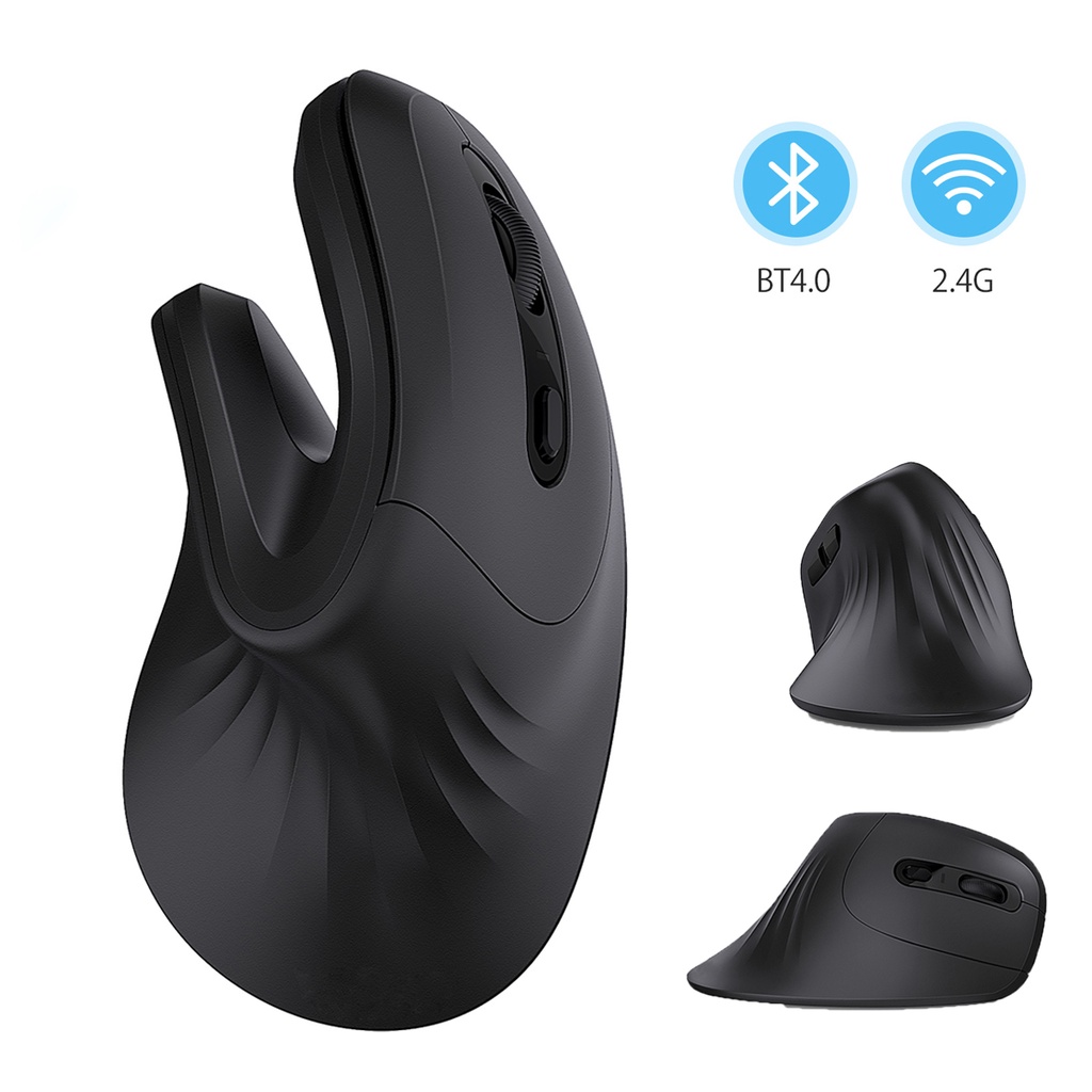 [Ready Stock] Jelly Comb Vertical Wireless Mouse Bluetooth + USB Dual