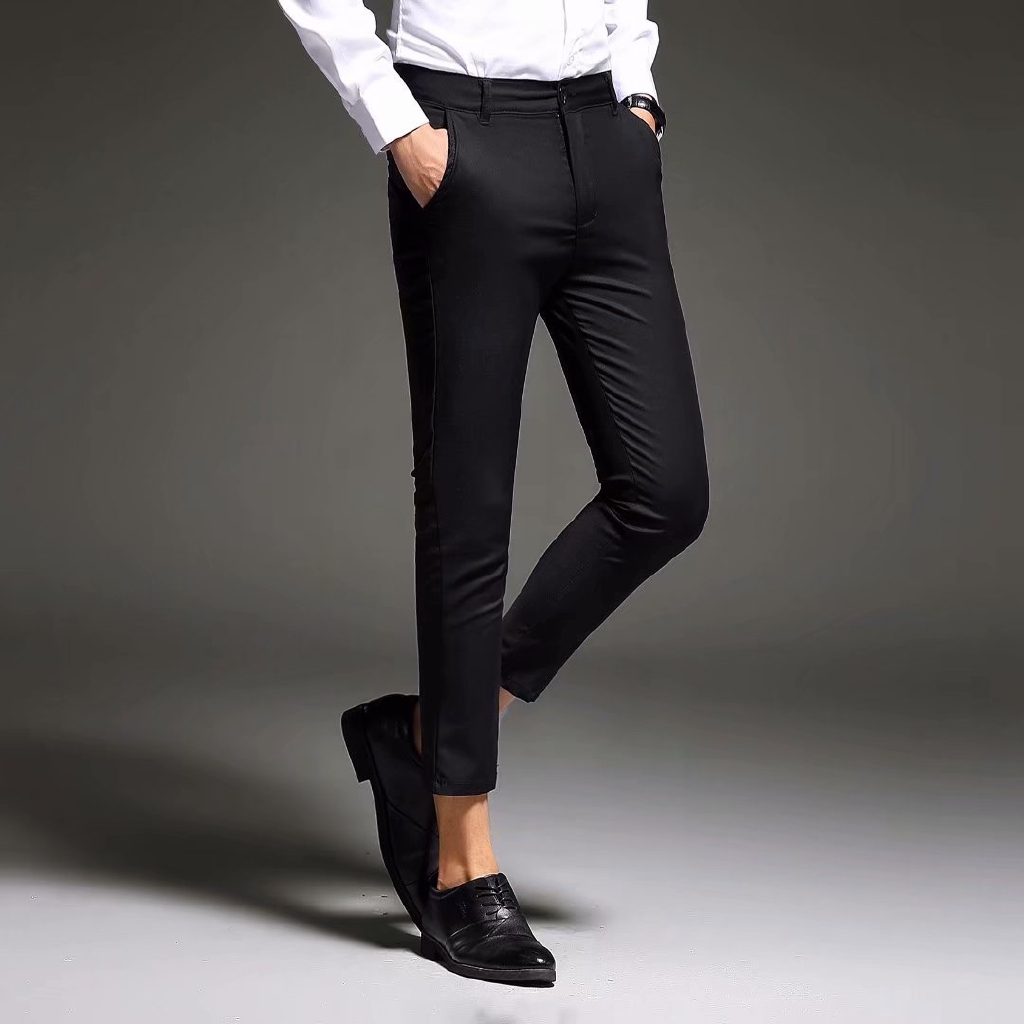 slim black slacks mens