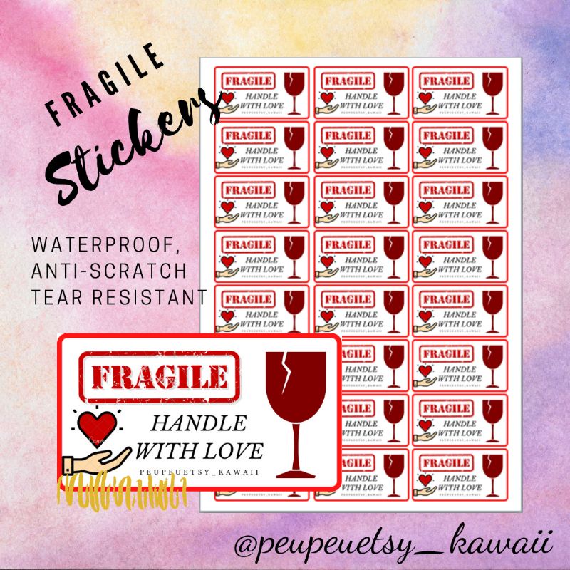 Fragile sticker parcel live fish ikan hidup betta Shopee Malaysia