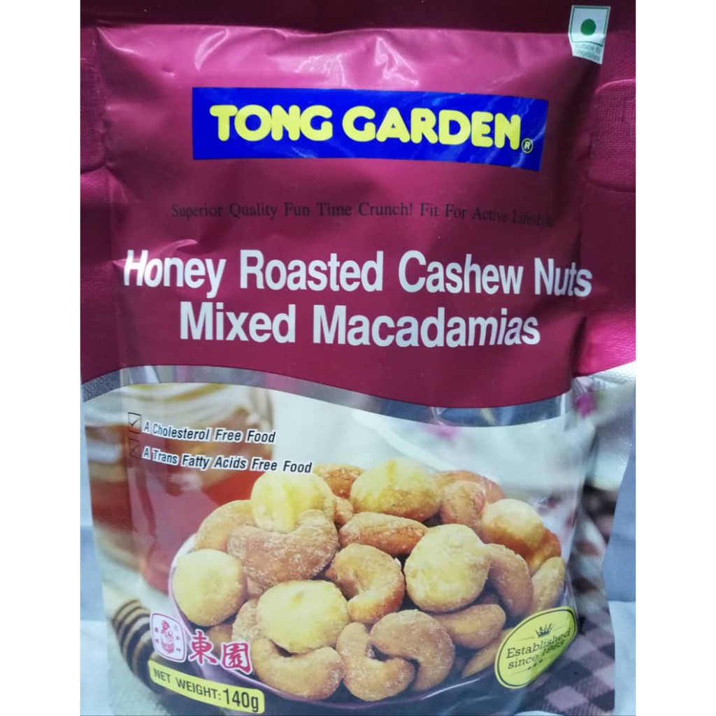 TONG GARDEN HONEY ROASTED CASHEW NUTS MIXED MACADAMIAS 140G Shopee