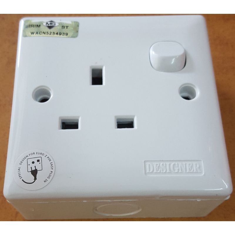 3x3 PVC Switch Socket Outlet SSO with Base / Nut Box (Sirim Approved