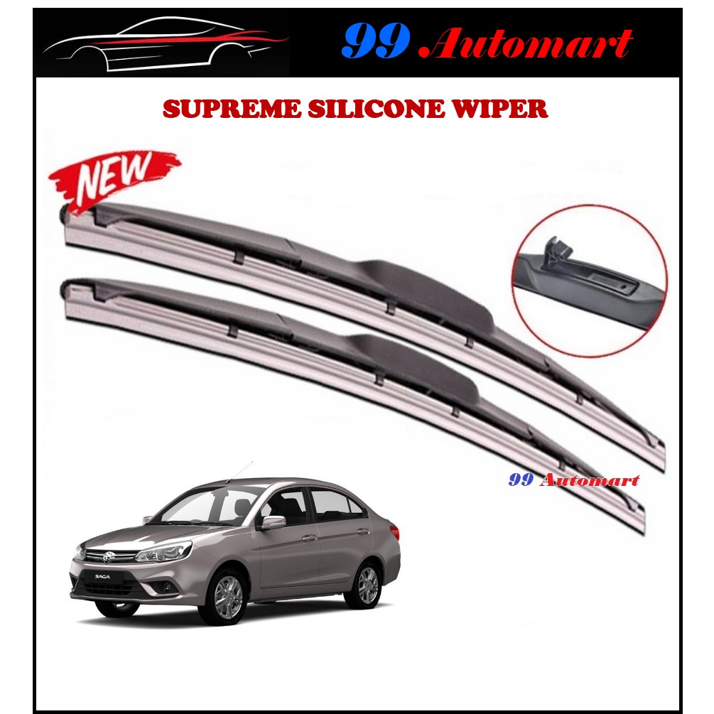 Supreme Silicone Wiper Proton Saga Vvt 2016 2017 2018 2019 Size 17 22 Shopee Malaysia