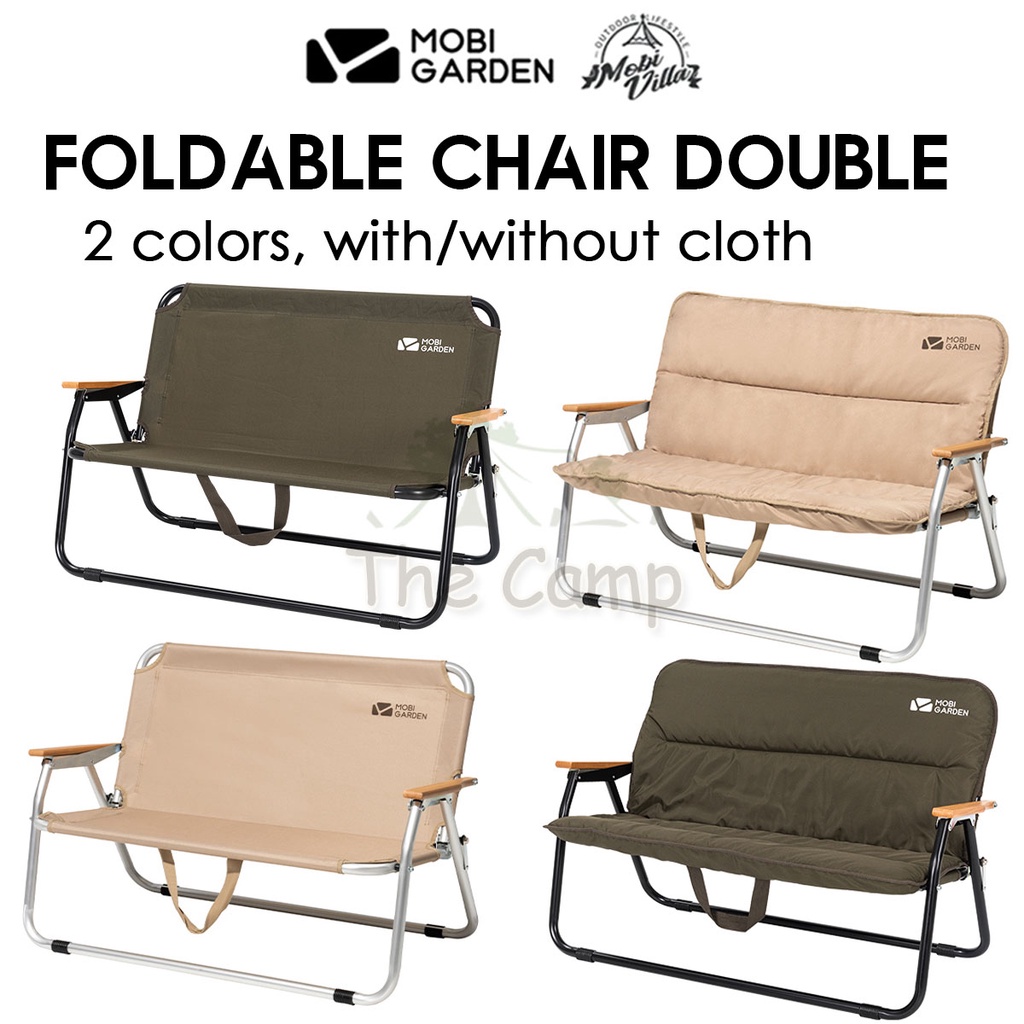 Mobi Garden Foldable Double Chair Camping With Cover Hiking Tent Nail