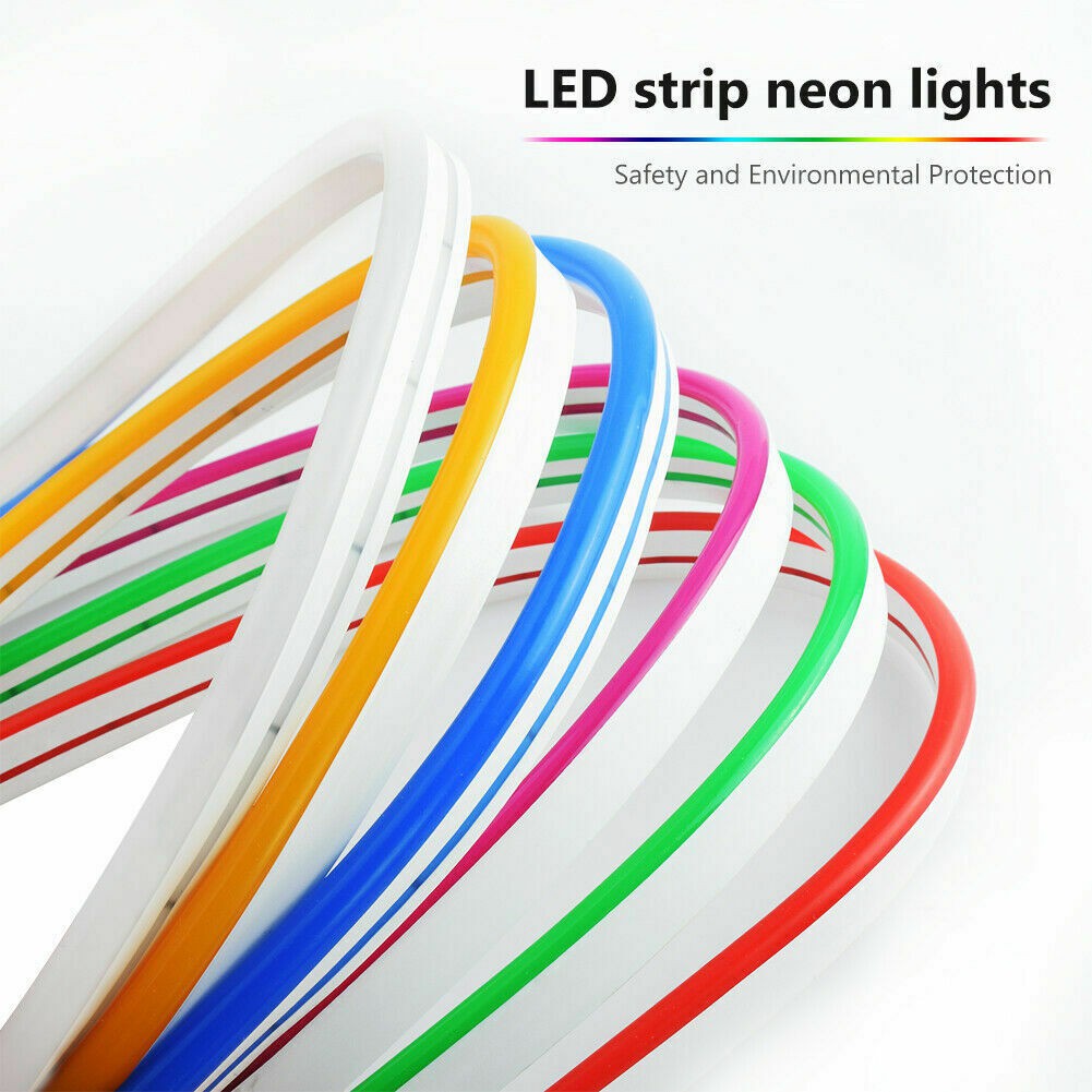 12V LED Neon Sign Flex Strip Light Lamp Flexible Waterproof Outdoor Lighting 