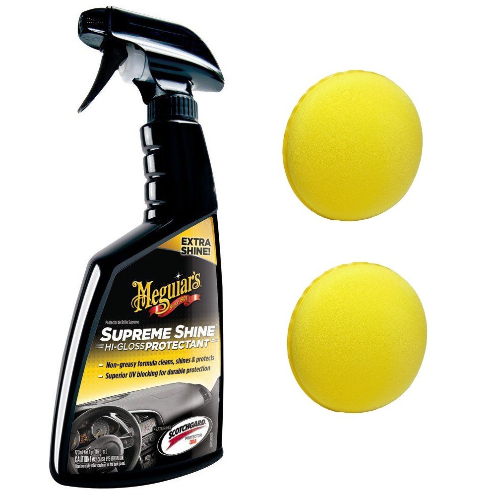 Meguiar's Supreme Shine Protectant + Foam Applicator Pads COMBO