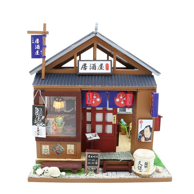 Pagouda Diy Florence Wooden Doll House Miniature Cabin Kit With