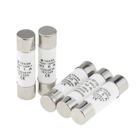 Select 1A to 32A 5Pcs Ceramic Fuses RO15 10x38mm Fast Blow RT18 RT14 gG 500V 
