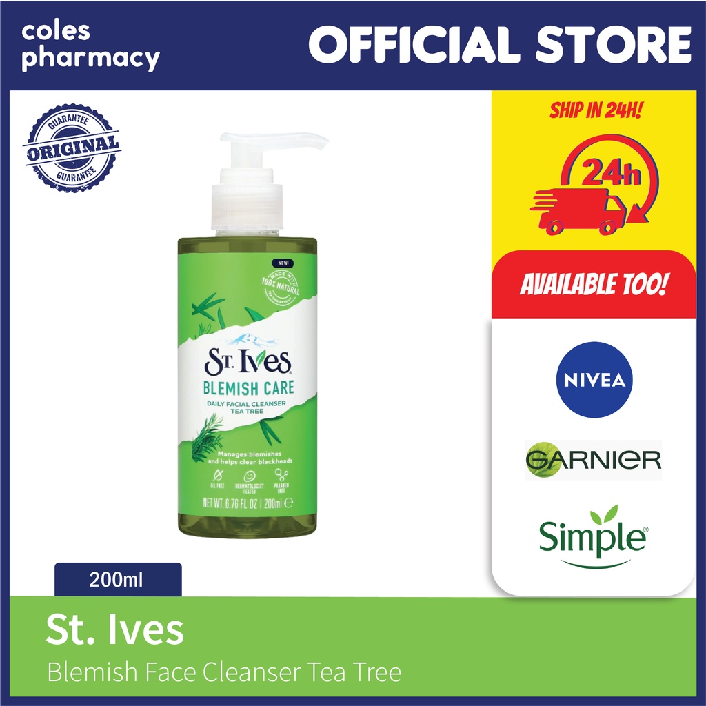 St. Ives Blemish Face Cleanser Tea Tree 200ml Shopee Malaysia