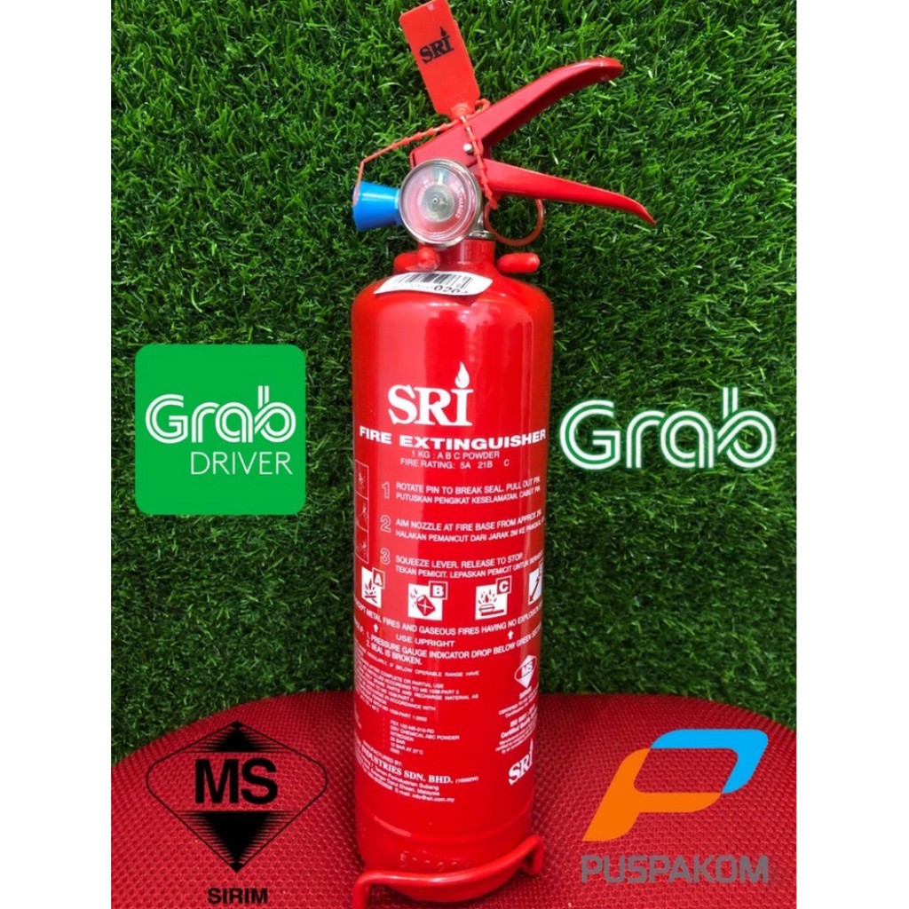 [Ready Stock] Fire Extinguisher 1kg ABC Dry Powder (SRI)/(Fire Fighter