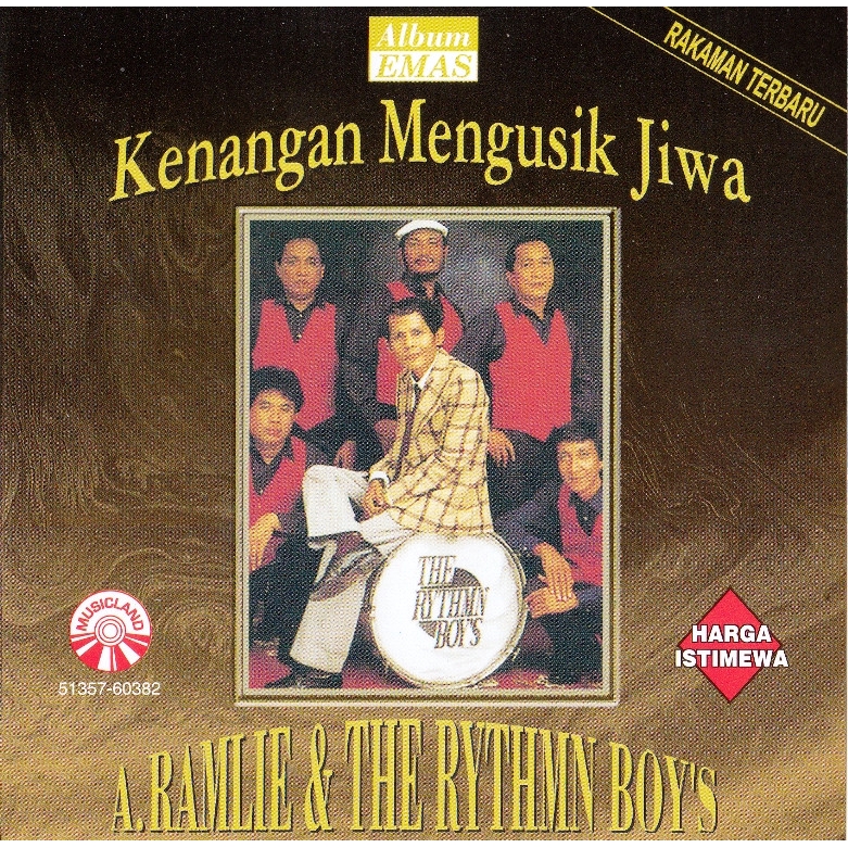 A. Ramlie & The Rythmn Boys - Kenangan Mengusik Jiwa Album Emas CD Rakaman  Baru