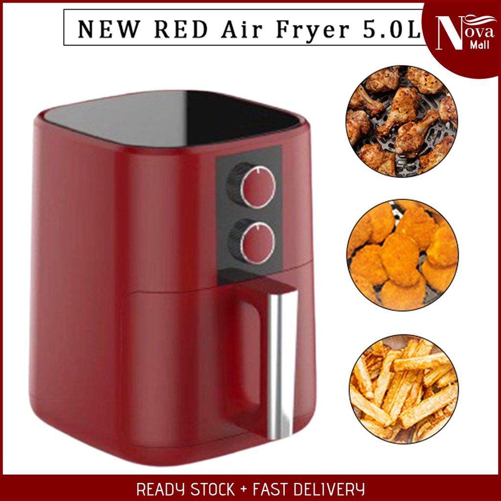 5.0L Air Fryer BBQ Grill Cooker Griller Goreng Fry Pan Kitchenware Kitchen Dapur Pemanggang Elektrik 中秋節