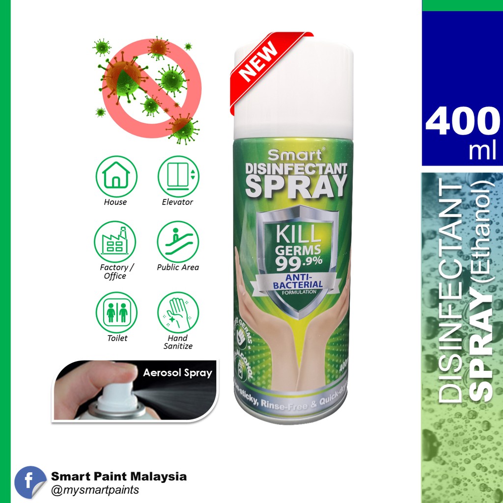 Smart Disinfectant Spray Ethanol (400ML) {Ready Stock/Ship Fast