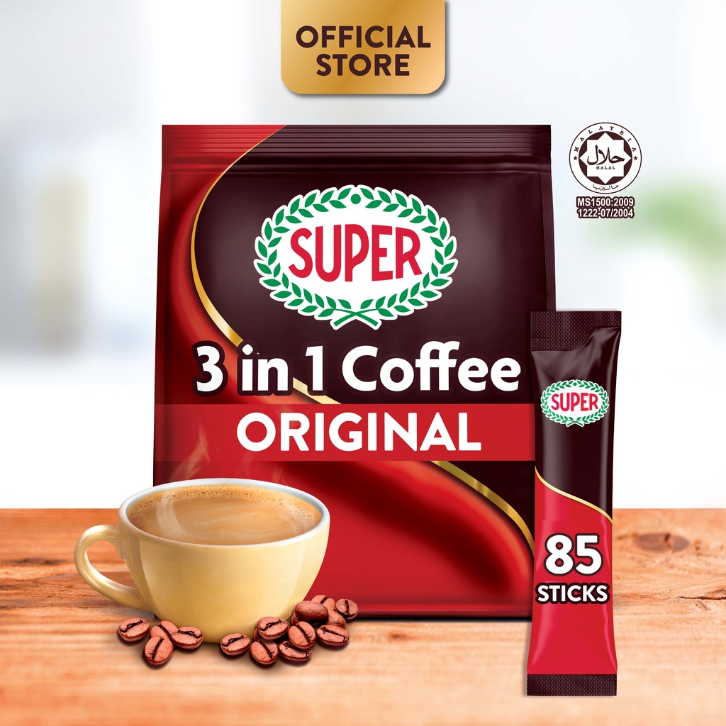 SUPER Original 3in1 Instant Coffee, 85 sachets [HALAL] Shopee Malaysia