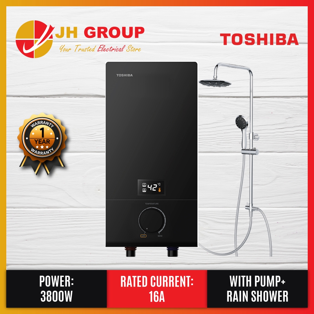 TOSHIBA 3800W DC PUMP RAIN SHOWER INSTANT ELECTRIC WATER HEATER