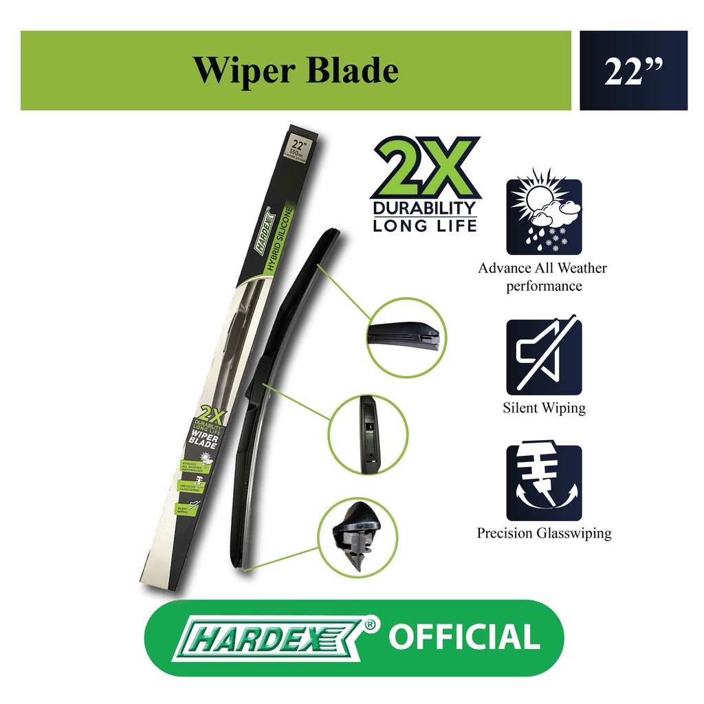 Pack of 2 Quiet and Long-Lasting Water-Repellent AVA 22+16 Silicone Windscreen Wipers All-Weather Pack of 2 Quiet and Long-Lasting Water-Repellent AVA 22+16 Silicone Windscreen Wipers All-Weather