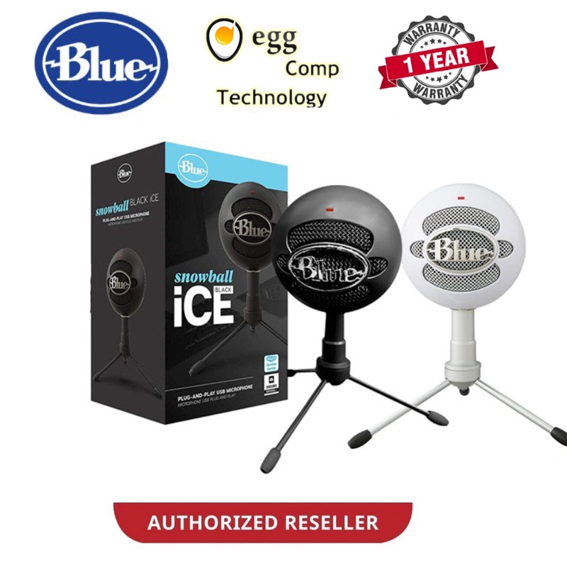 BLUE SNOWBALL ICE USB MIC FOR RECORDING AND STREAMING ON PC & MAC CARDIOID CONDENSER CAPSULE , ADJUSTABLE STAND