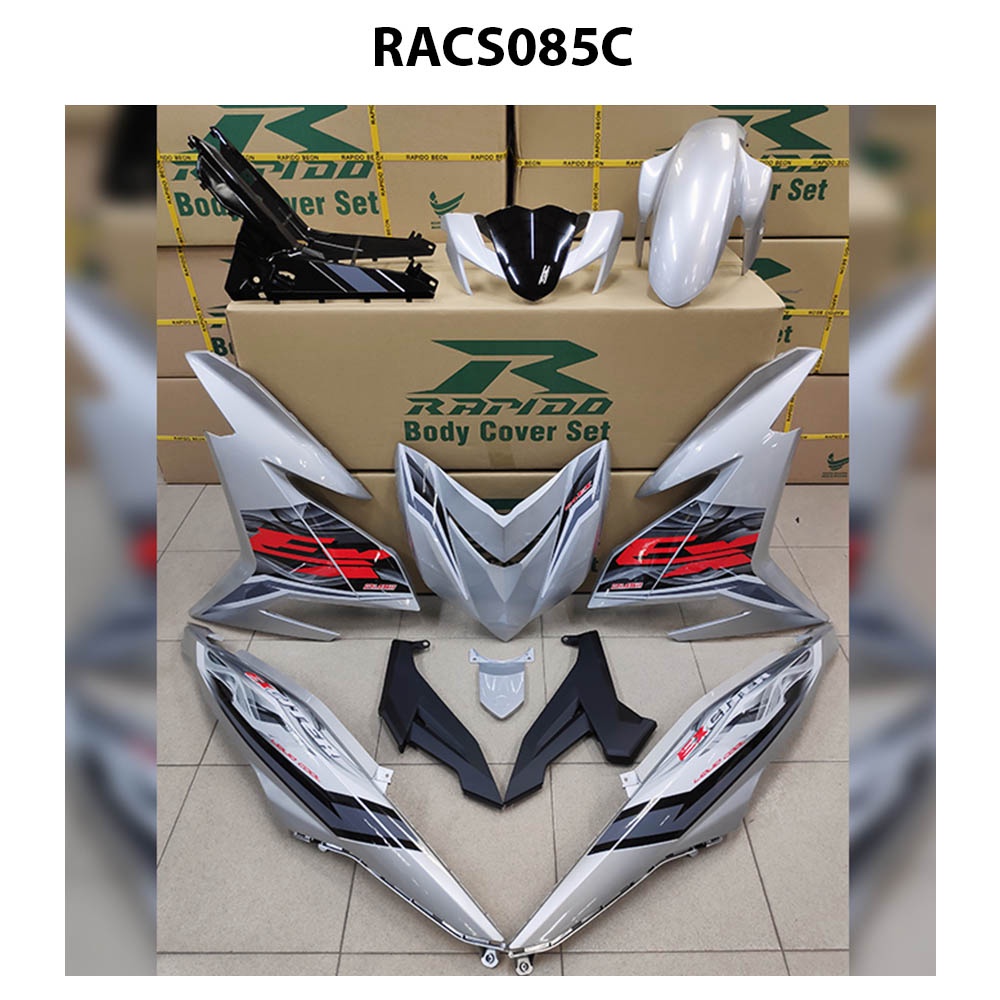 Rapido Cover Set Y Zr V V Exciter Silver Sticker Tanam Airbrush Racs Racs