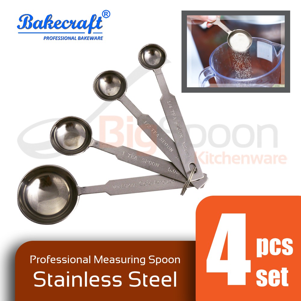 BAKECRAFT Professional Measuring Spoon 18-8 S/Steel 4 PCS Set