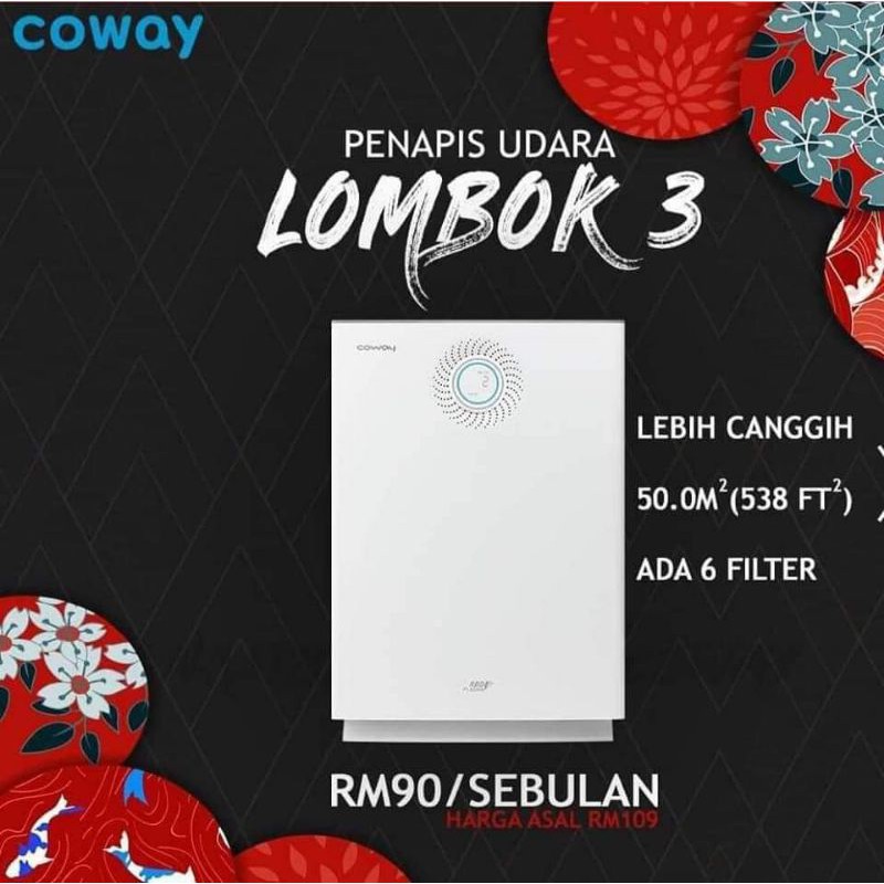 Ready Stock Penapis Udara Coway Lombok 3 Shopee Malaysia