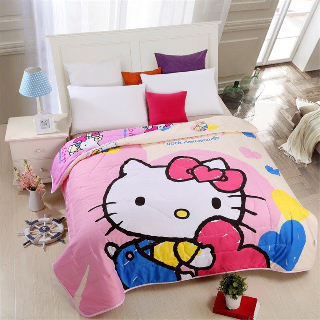 Hello Kitty Mickey Mouse Comforter Quilts Duvet Blanket Single