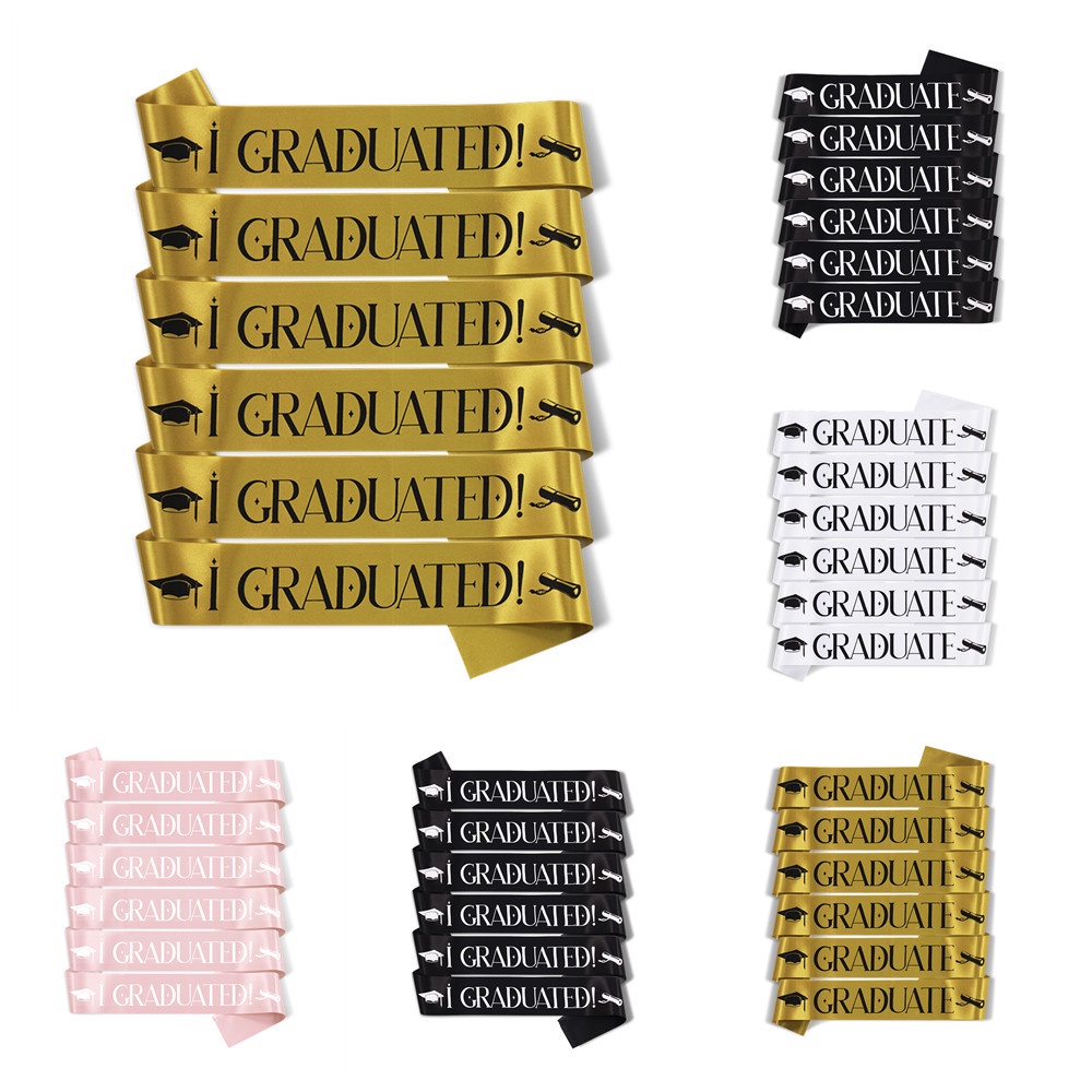 Set of 6 PCS Graduation Sashes I Graduated Sash Graduate Sash ...