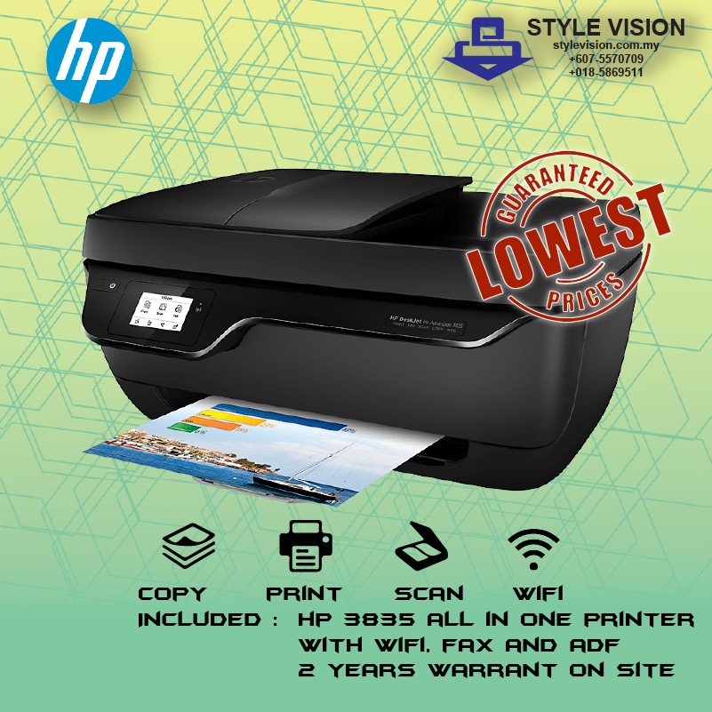 HP DeskJet Ink Advantage 3835 All-in-One Printer | Shopee ...