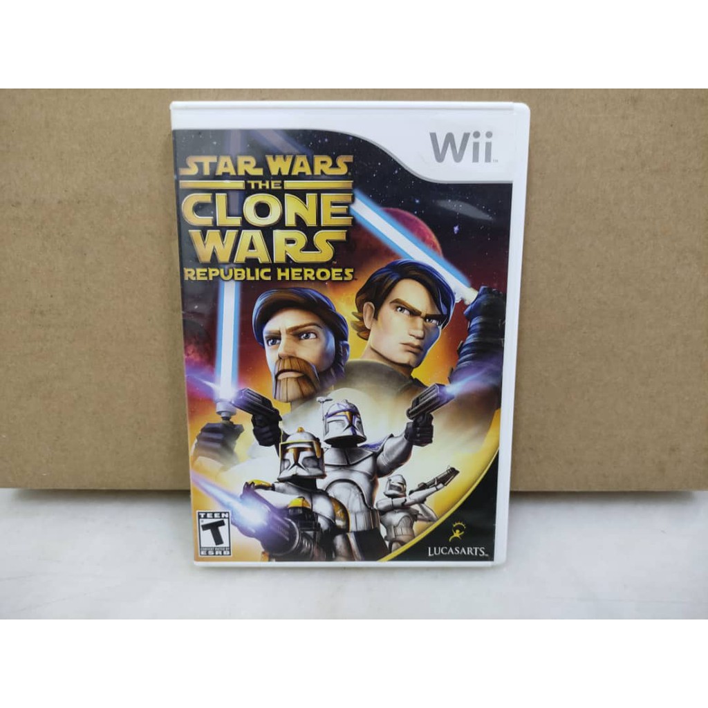 (Used) Nintendo Wii Star Wars The Clone Wars - Republic Heroes | Shopee ...