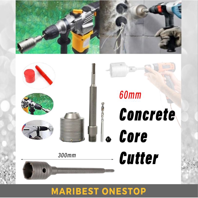 (FULL SET) 60MM CONCRETE DRILL BIT WALL HOLE SAW CORE CUTTER Shopee Malaysia