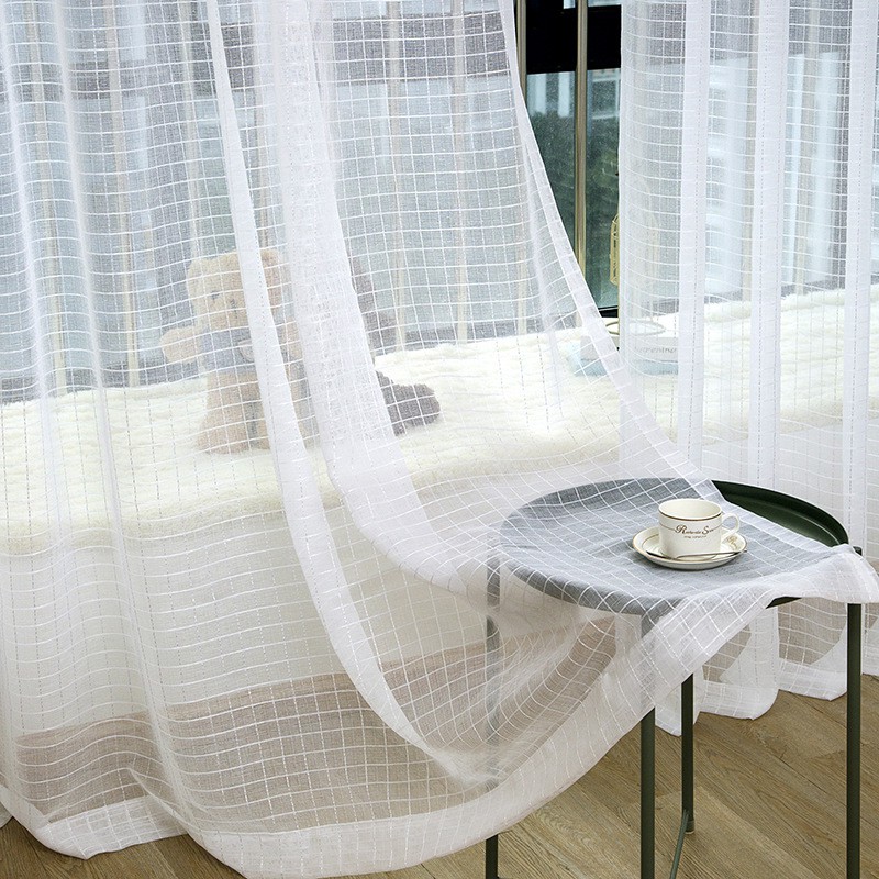 Window Tulle Kitchen Organza Voile Curtains For Bedroom Living Room Curtain