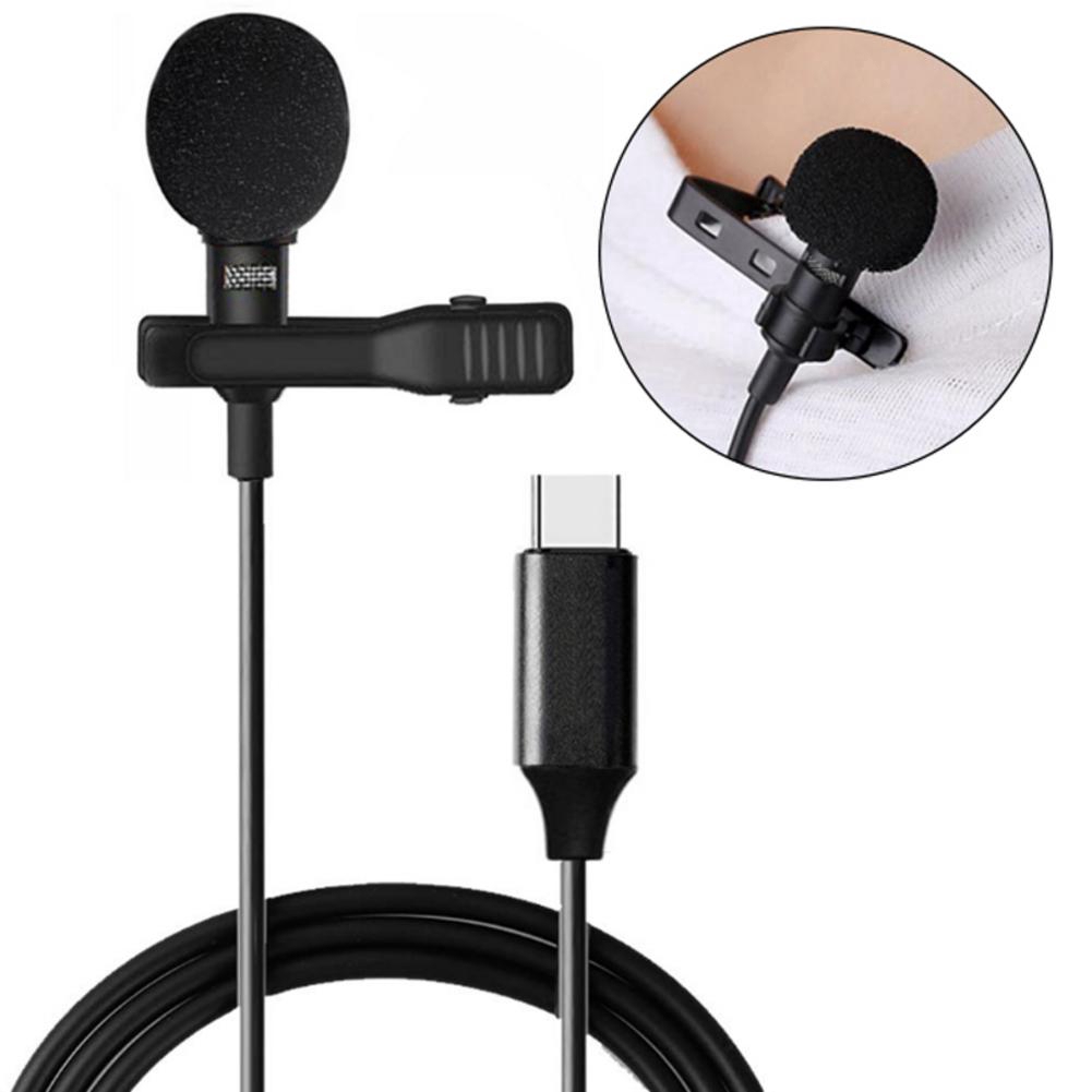 Universal Portable Mini HD Microphone / Type-C Plug Mic Hands-Free Clip ...