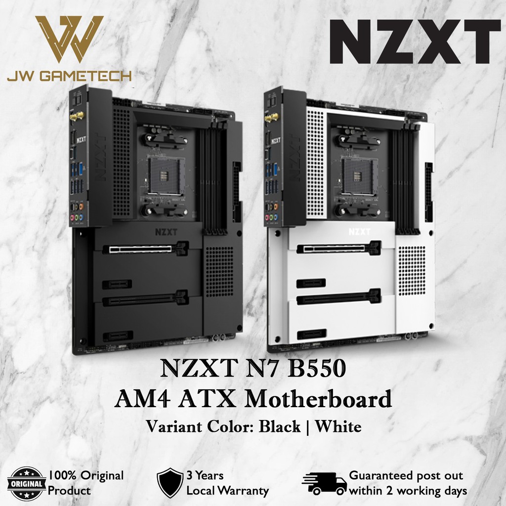 Nzxt n7 b550 am4 atx motherboard nzxt n7 b550 black nzxt n7 b550