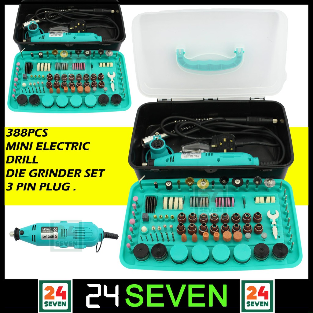 TWENTYFOURSEVEN 388pcs Mini Electric Drill Grinder Mini Die Grinder