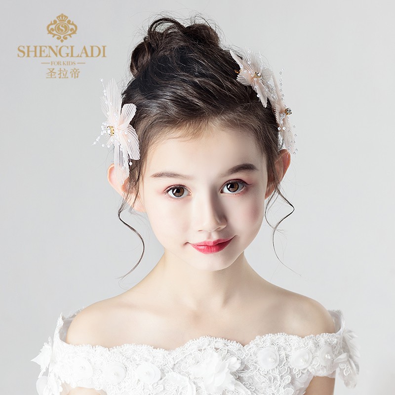 Children S Hairpin Baby Head Flower Jewelry Girl Wreath Tiara Girl