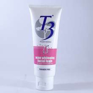 t3 acne whitening facial foam