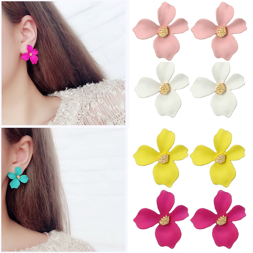 woman Fashion sweet Korean earring jewelry Girls gift flower Ear stud