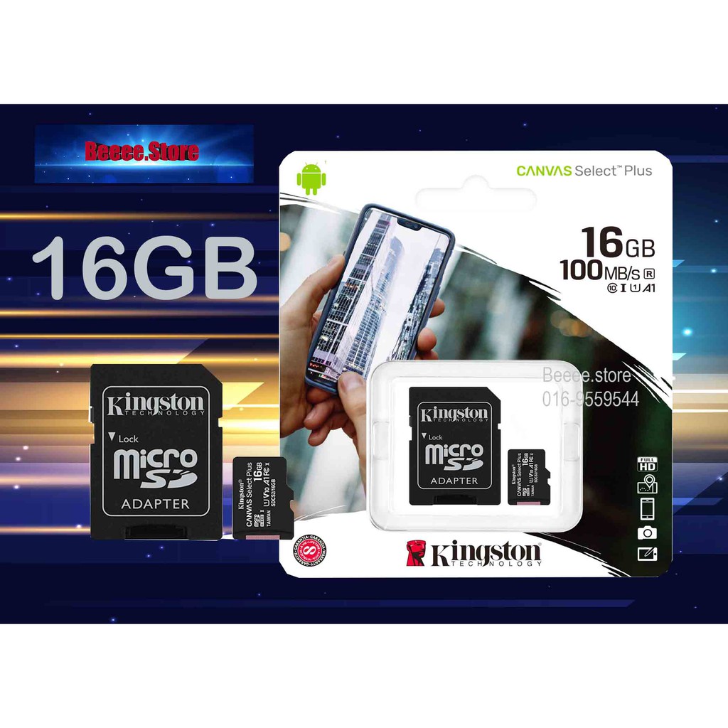Kingston Micro SD Card Class 10 memory card U1 fast speed Original 16GB